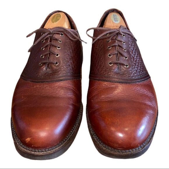 H.S. Trask Men’s Leather Oxford Shoes Size 13 Brown Two-Tone Classic Old Money main image 12